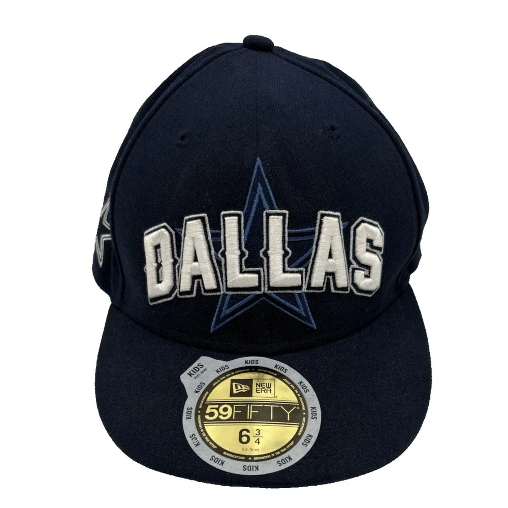 Dallas Cowboys Football NFL NEW ERA 2012 59Fifty Kids Cap Navy Blue 6 3/4 New